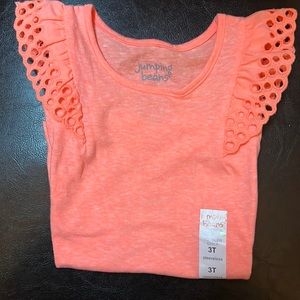 Jumping Beans Pale Orange short decorative sleeve size 3T
